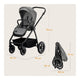 Carucior 2 in 1, Lionelo, Meril, Cu landou si scaun cu dimensiune XL, Reversibil, Cu sistem de ventilatie 3D, Cu accesorii, Pana la 22 kg, Conform cu EN1888-1 EN1888-2, EN1466, Gri