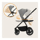 Carucior 2 in 1, Lionelo, Meril, Cu landou si scaun cu dimensiune XL, Reversibil, Cu sistem de ventilatie 3D, Cu accesorii, Pana la 22 kg, Conform cu EN1888-1 EN1888-2, EN1466, Gri