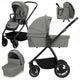Carucior 2 in 1, Lionelo, Meril, Cu landou si scaun cu dimensiune XL, Reversibil, Cu sistem de ventilatie 3D, Cu accesorii, Pana la 22 kg, Conform cu EN1888-1 EN1888-2, EN1466, Gri