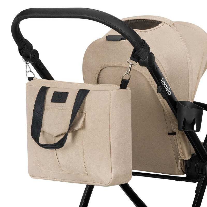 Carucior 2 in 1, Lionelo, Meril, Cu landou si scaun cu dimensiune XL, Reversibil, Cu sistem de ventilatie 3D, Cu accesorii, Pana la 22 kg, De la nastere, Conform cu EN1888-1 EN1888-2, EN1466, Bej