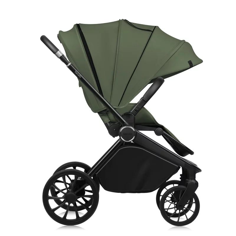 Carucior 2 in 1, Lionelo, Mika Plus, Cadru din aluminiu, Cu landou intarit si salteluta moale, Reversibil, Cu sistem de ventilatie 3D, Cu accesorii, Pana la 22 kg, Conform cu EN1888-1 EN1888-2, EN1466, Verde