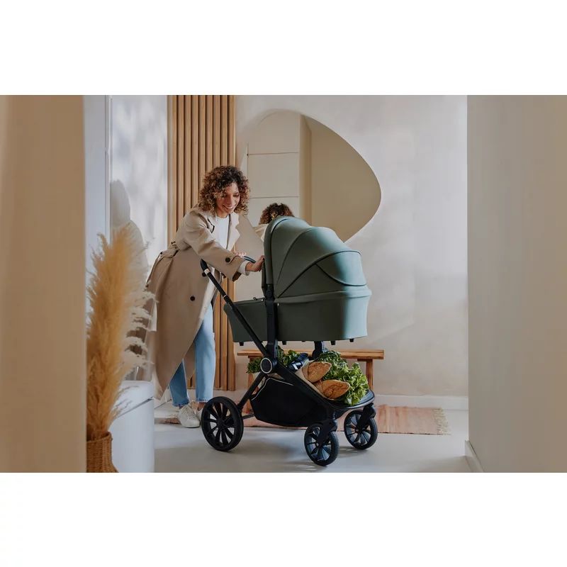 Carucior 2 in 1, Lionelo, Mika Plus, Cadru din aluminiu, Cu landou intarit si salteluta moale, Reversibil, Cu sistem de ventilatie 3D, Cu accesorii, Pana la 22 kg, Conform cu EN1888-1 EN1888-2, EN1466, Verde