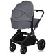 Carucior 2 in 1, Lionelo, Mika Plus, Cadru din aluminiu, Cu landou intarit si salteluta moale, Reversibil, Cu sistem de ventilatie 3D, Cu accesorii, Pana la 22 kg, Conform cu EN1888-1 EN1888-2, EN1466, Gri