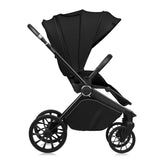 Carucior 2 in 1, Lionelo, Mika Plus, Cadru din aluminiu, Cu landou intarit si salteluta moale, Reversibil, Cu sistem de ventilatie 3D, Cu accesorii, Pana la 22 kg, Conform cu EN1888-1 EN1888-2, EN1466, Negru