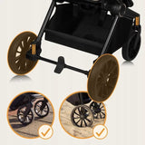 Carucior 2 in 1, Lionelo, Mika Plus, Cadru din aluminiu, Cu landou intarit si salteluta moale, Reversibil, Cu sistem de ventilatie 3D, Cu accesorii, Pana la 22 kg, Conform cu EN1888-1 EN1888-2, EN1466, Bej