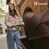 Carucior 2 in 1, Lionelo, Mika Plus, Cadru din aluminiu, Cu landou intarit si salteluta moale, Reversibil, Cu sistem de ventilatie 3D, Cu accesorii, Pana la 22 kg, Conform cu EN1888-1 EN1888-2, EN1466, Mocha Mousse