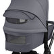 Carucior 2 in 1, Lionelo, Mika Plus, Cadru din aluminiu, Cu landou intarit si salteluta moale, Reversibil, Cu sistem de ventilatie 3D, Cu accesorii, Pana la 22 kg, Conform cu EN1888-1 EN1888-2, EN1466, Gri