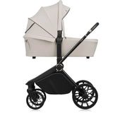 Carucior 2 in 1, Lionelo, Mika Plus, Cadru din aluminiu, Cu landou intarit si salteluta moale, Reversibil, Cu sistem de ventilatie 3D, Cu accesorii, Pana la 22 kg, Conform cu EN1888-1 EN1888-2, EN1466, Bej