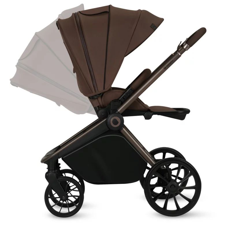 Carucior 2 in 1, Lionelo, Mika Plus, Cadru din aluminiu, Cu landou intarit si salteluta moale, Reversibil, Cu sistem de ventilatie 3D, Cu accesorii, Pana la 22 kg, Conform cu EN1888-1 EN1888-2, EN1466, Mocha Mousse
