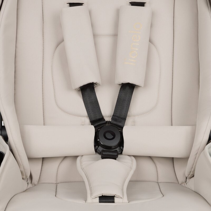Carucior 2 in 1, Lionelo, Mika Plus, Cadru din aluminiu, Cu landou intarit si salteluta moale, Reversibil, Cu sistem de ventilatie 3D, Cu accesorii, Pana la 22 kg, Conform cu EN1888-1 EN1888-2, EN1466, Bej