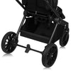 Carucior 2 in 1, Lionelo, Mika Plus, Cadru din aluminiu, Cu landou intarit si salteluta moale, Reversibil, Cu sistem de ventilatie 3D, Cu accesorii, Pana la 22 kg, Conform cu EN1888-1 EN1888-2, EN1466, Negru