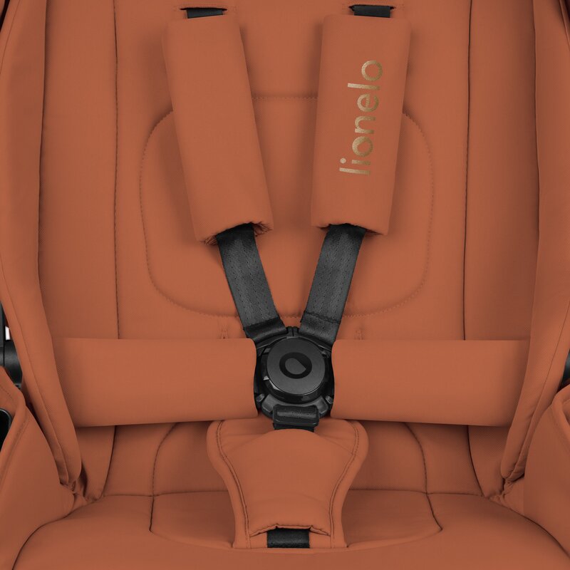 Carucior 2 in 1, Lionelo, Mika Plus, Cadru din aluminiu, Cu landou intarit si salteluta moale, Reversibil, Cu sistem de ventilatie 3D, Cu accesorii, Pana la 22 kg, Conform cu EN1888-1 EN1888-2, EN1466, Maro