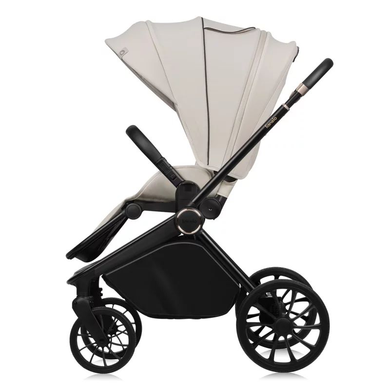 Carucior 2 in 1, Lionelo, Mika Plus, Cadru din aluminiu, Cu landou intarit si salteluta moale, Reversibil, Cu sistem de ventilatie 3D, Cu accesorii, Pana la 22 kg, Conform cu EN1888-1 EN1888-2, EN1466, Bej