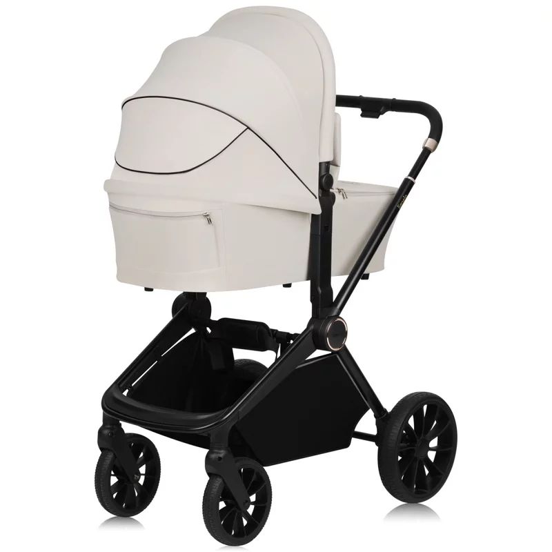 Carucior 2 in 1, Lionelo, Mika Plus, Cadru din aluminiu, Cu landou intarit si salteluta moale, Reversibil, Cu sistem de ventilatie 3D, Cu accesorii, Pana la 22 kg, Conform cu EN1888-1 EN1888-2, EN1466, Bej