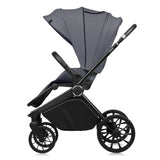 Carucior 2 in 1, Lionelo, Mika Plus, Cadru din aluminiu, Cu landou intarit si salteluta moale, Reversibil, Cu sistem de ventilatie 3D, Cu accesorii, Pana la 22 kg, Conform cu EN1888-1 EN1888-2, EN1466, Gri