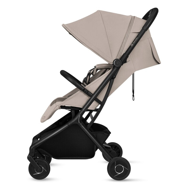 Carucior 2 in 1, Lionelo, Sia Flex, 7.6 kg, Include landou pliabil pe cadru, Ultracompact, Pliere rapida cu o mana, Copertina UPF50+, Cu accesorii incluse, 0-48 luni, Sustine 22 kg, Bej