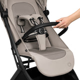 Carucior 2 in 1, Lionelo, Sia Flex, 7.6 kg, Include landou pliabil pe cadru, Ultracompact, Pliere rapida cu o mana, Copertina UPF50+, Cu accesorii incluse, 0-48 luni, Sustine 22 kg, Bej