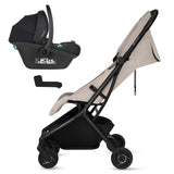 Carucior 2 in 1, Lionelo, Sia Flex, 7.6 kg, Include landou pliabil pe cadru, Ultracompact, Pliere rapida cu o mana, Copertina UPF50+, Cu accesorii incluse, 0-48 luni, Sustine 22 kg, Bej