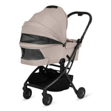 Carucior 2 in 1, Lionelo, Sia Flex, 7.6 kg, Include landou pliabil pe cadru, Ultracompact, Pliere rapida cu o mana, Copertina UPF50+, Cu accesorii incluse, 0-48 luni, Sustine 22 kg, Bej