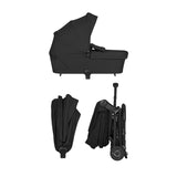 Carucior 2 in 1, Lionelo, Sia Flex, 7.6 kg, Include landou pliabil pe cadru, Ultracompact, Pliere rapida cu o mana, Copertina UPF50+, Cu accesorii incluse, 0-48 luni, Sustine 22 kg, Negru