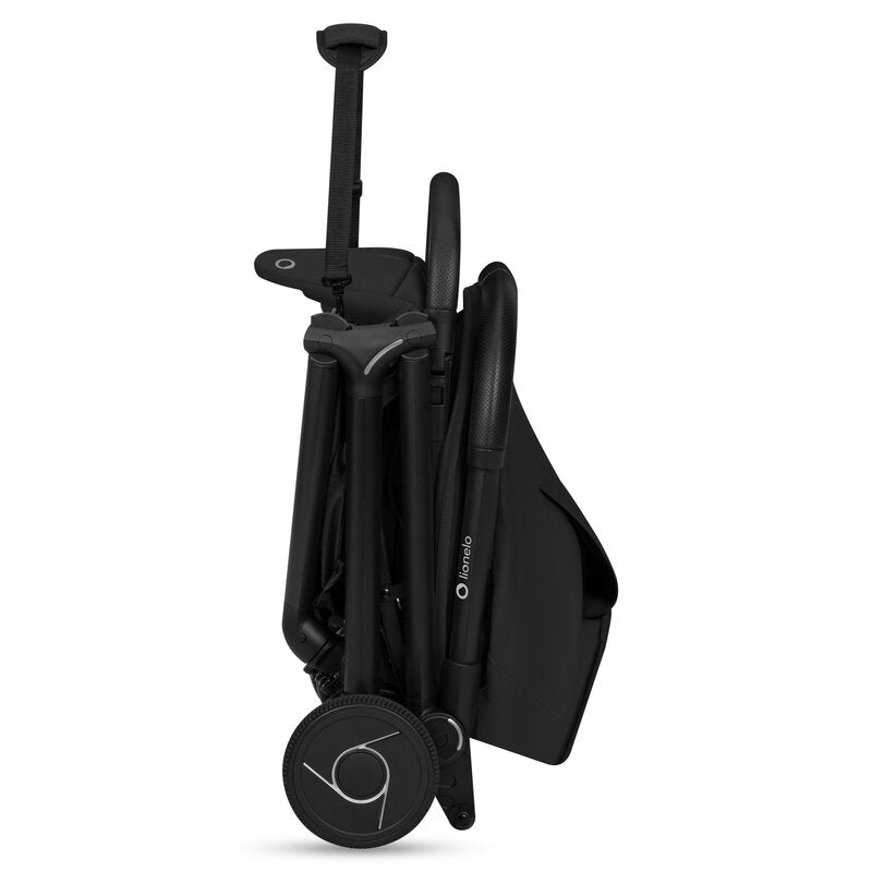 Carucior 2 in 1, Lionelo, Sia Flex, 7.6 kg, Include landou pliabil pe cadru, Ultracompact, Pliere rapida cu o mana, Copertina UPF50+, Cu accesorii incluse, 0-48 luni, Sustine 22 kg, Negru