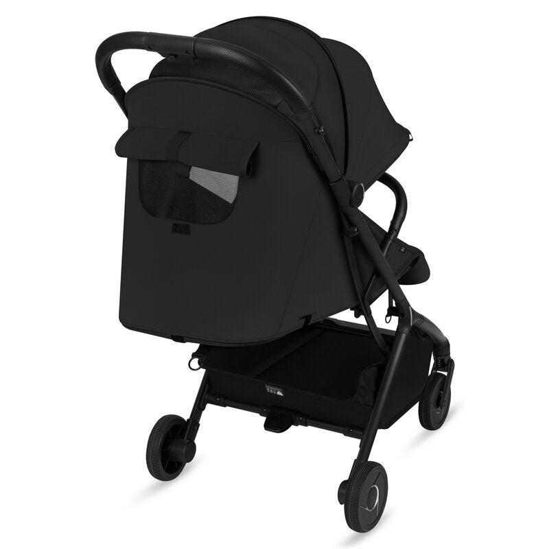Carucior 2 in 1, Lionelo, Sia Flex, 7.6 kg, Include landou pliabil pe cadru, Ultracompact, Pliere rapida cu o mana, Copertina UPF50+, Cu accesorii incluse, 0-48 luni, Sustine 22 kg, Negru