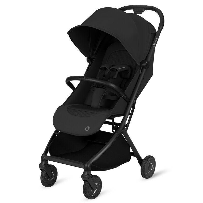 Carucior 2 in 1, Lionelo, Sia Flex, 7.6 kg, Include landou pliabil pe cadru, Ultracompact, Pliere rapida cu o mana, Copertina UPF50+, Cu accesorii incluse, 0-48 luni, Sustine 22 kg, Negru