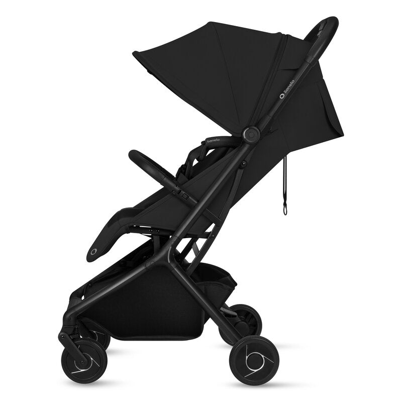 Carucior 2 in 1, Lionelo, Sia Flex, 7.6 kg, Include landou pliabil pe cadru, Ultracompact, Pliere rapida cu o mana, Copertina UPF50+, Cu accesorii incluse, 0-48 luni, Sustine 22 kg, Negru