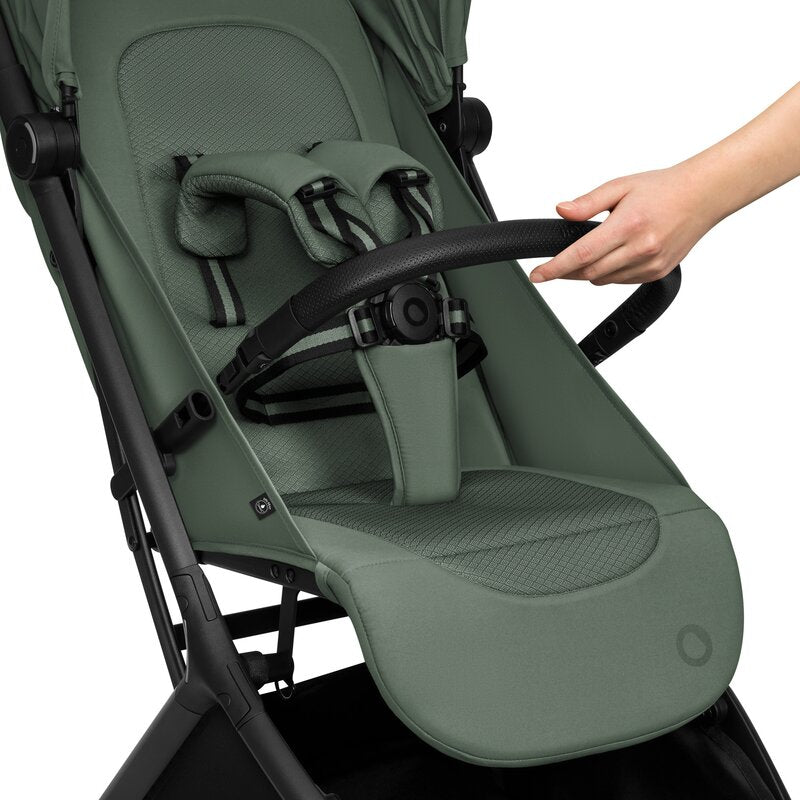 Carucior 2 in 1, Lionelo, Sia Flex, 7.6 kg, Include landou pliabil pe cadru, Ultracompact, Pliere rapida cu o mana, Copertina UPF50+, Cu accesorii incluse, 0-48 luni, Sustine 22 kg, Verde