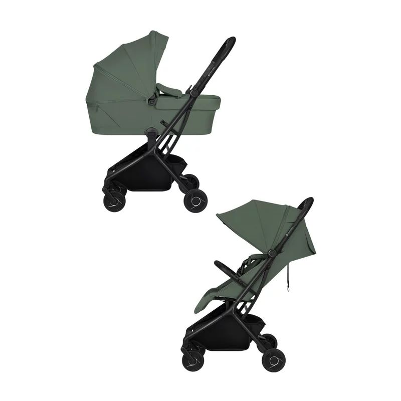 Carucior 2 in 1, Lionelo, Sia Flex, 7.6 kg, Include landou pliabil pe cadru, Ultracompact, Pliere rapida cu o mana, Copertina UPF50+, Cu accesorii incluse, 0-48 luni, Sustine 22 kg, Verde