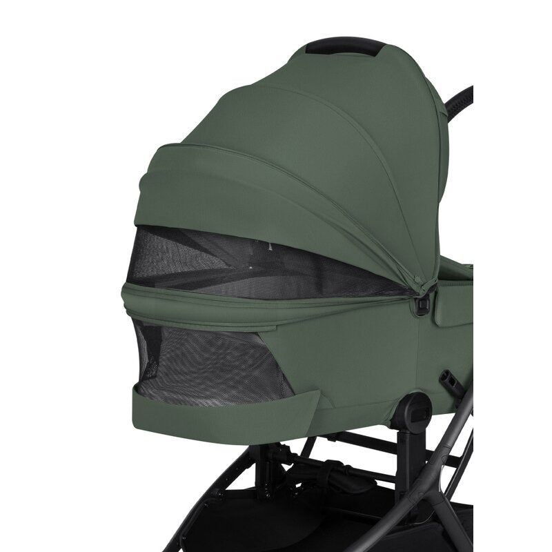 Carucior 2 in 1, Lionelo, Sia Flex, 7.6 kg, Include landou pliabil pe cadru, Ultracompact, Pliere rapida cu o mana, Copertina UPF50+, Cu accesorii incluse, 0-48 luni, Sustine 22 kg, Verde
