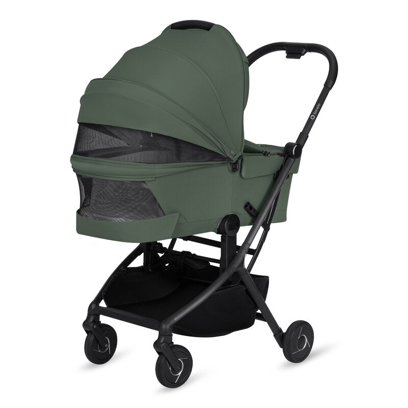 Carucior 2 in 1, Lionelo, Sia Flex, 7.6 kg, Include landou pliabil pe cadru, Ultracompact, Pliere rapida cu o mana, Copertina UPF50+, Cu accesorii incluse, 0-48 luni, Sustine 22 kg, Verde