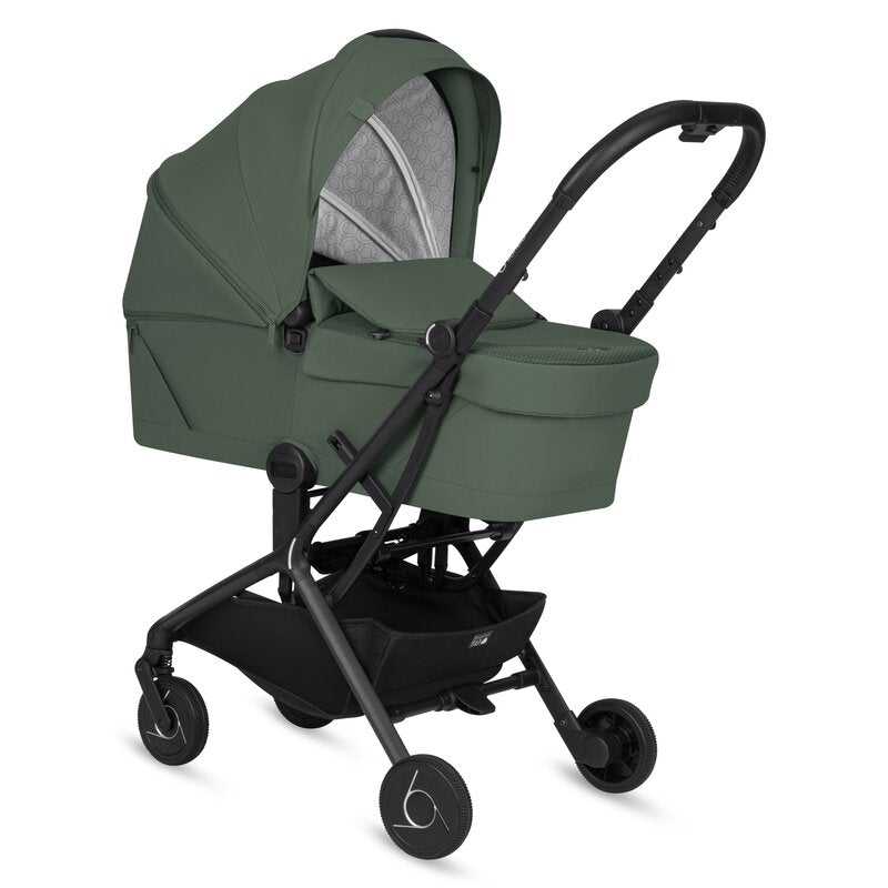 Carucior 2 in 1, Lionelo, Sia Flex, 7.6 kg, Include landou pliabil pe cadru, Ultracompact, Pliere rapida cu o mana, Copertina UPF50+, Cu accesorii incluse, 0-48 luni, Sustine 22 kg, Verde