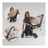 Carucior 2 in 1, Lionelo, Sia Flex, 7.6 kg, Include landou pliabil pe cadru, Ultracompact, Pliere rapida cu o mana, Copertina UPF50+, Cu accesorii incluse, 0-48 luni, Sustine 22 kg, Verde