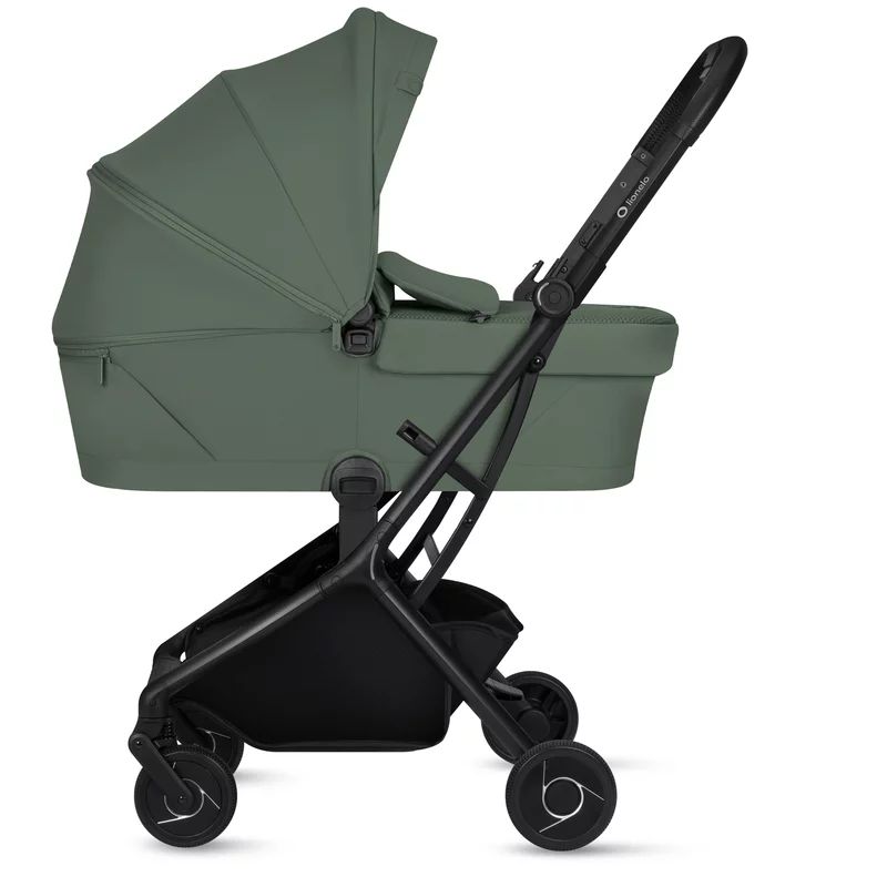 Carucior 2 in 1, Lionelo, Sia Flex, 7.6 kg, Include landou pliabil pe cadru, Ultracompact, Pliere rapida cu o mana, Copertina UPF50+, Cu accesorii incluse, 0-48 luni, Sustine 22 kg, Verde