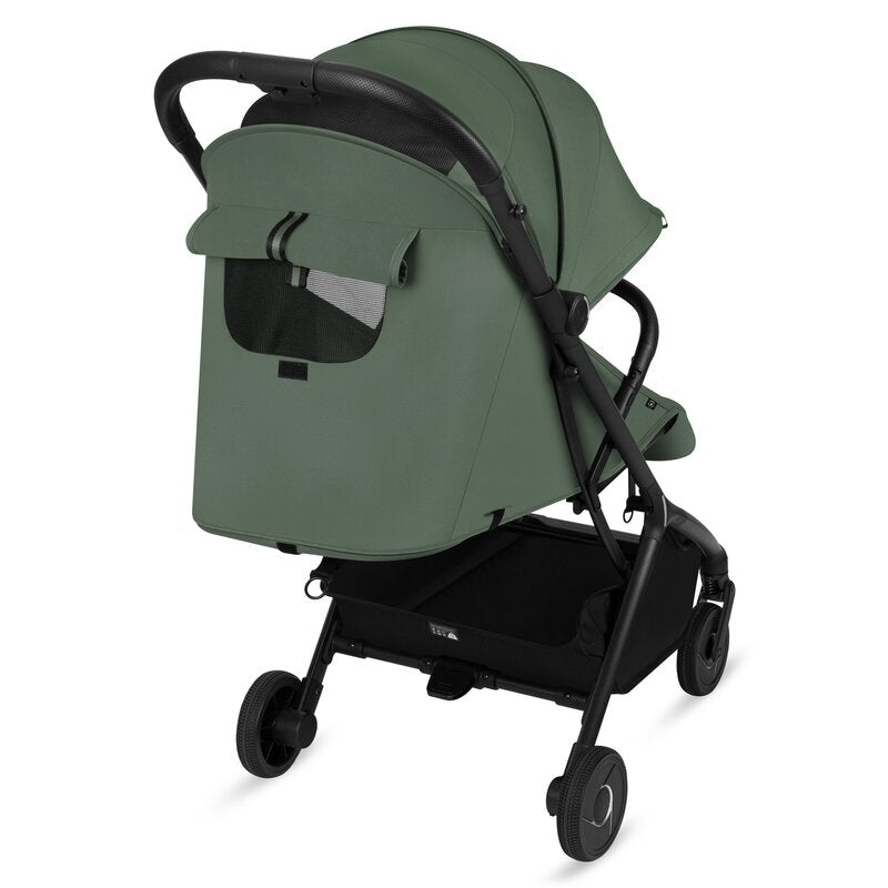 Carucior 2 in 1, Lionelo, Sia Flex, 7.6 kg, Include landou pliabil pe cadru, Ultracompact, Pliere rapida cu o mana, Copertina UPF50+, Cu accesorii incluse, 0-48 luni, Sustine 22 kg, Verde