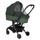 Carucior 2 in 1, Lionelo, Sia Flex, 7.6 kg, Include landou pliabil pe cadru, Ultracompact, Pliere rapida cu o mana, Copertina UPF50+, Cu accesorii incluse, 0-48 luni, Sustine 22 kg, Verde