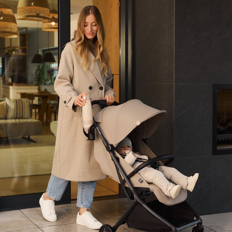 Carucior 2 in 1, Lionelo, Sia Flex, 7.6 kg, Include landou pliabil pe cadru, Ultracompact, Pliere rapida cu o mana, Copertina UPF50+, Cu accesorii incluse, 0-48 luni, Sustine 22 kg, Verde