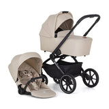 Carucior 2 in 1, Petite&Mars, Scout, Cu landou pliabil, Reversibil, Spatar si suport de picioare reglabile in 3 pozitii, Maner ajustabil, Cu accesorii, Pana la 22 kg, 0 luni+, Bej