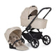 Carucior 2 in 1, Petite&Mars, Scout, Cu landou pliabil, Reversibil, Spatar si suport de picioare reglabile in 3 pozitii, Maner ajustabil, Cu accesorii, Pana la 22 kg, 0 luni+, Bej