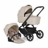 Carucior 2 in 1, Petite&Mars, Scout, Cu landou pliabil, Reversibil, Spatar si suport de picioare reglabile in 3 pozitii, Maner ajustabil, Cu accesorii, Pana la 22 kg, 0 luni+, Bej