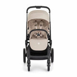 Carucior 2 in 1, Petite&Mars, Scout, Cu landou pliabil, Reversibil, Spatar si suport de picioare reglabile in 3 pozitii, Maner ajustabil, Cu accesorii, Pana la 22 kg, 0 luni+, Bej