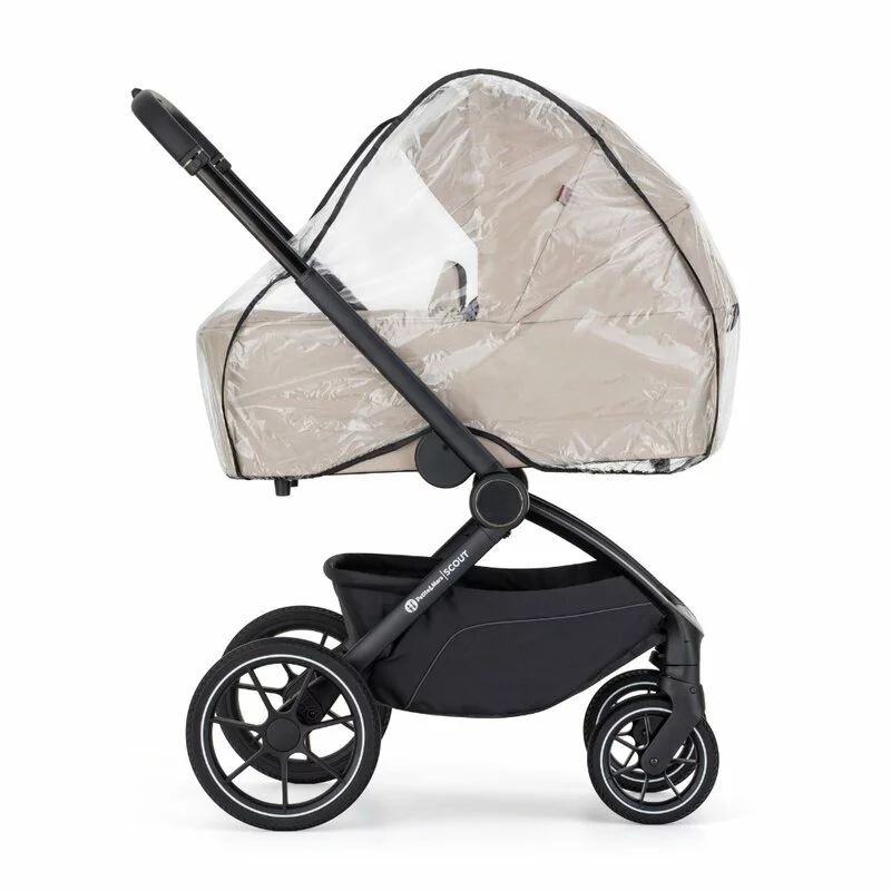 Carucior 2 in 1, Petite&Mars, Scout, Cu landou pliabil, Reversibil, Spatar si suport de picioare reglabile in 3 pozitii, Maner ajustabil, Cu accesorii, Pana la 22 kg, 0 luni+, Bej