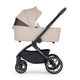 Carucior 2 in 1, Petite&Mars, Scout, Cu landou pliabil, Reversibil, Spatar si suport de picioare reglabile in 3 pozitii, Maner ajustabil, Cu accesorii, Pana la 22 kg, 0 luni+, Crem Cappuccino