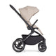 Carucior 2 in 1, Petite&Mars, Scout, Cu landou pliabil, Reversibil, Spatar si suport de picioare reglabile in 3 pozitii, Maner ajustabil, Cu accesorii, Pana la 22 kg, 0 luni+, Crem Cappuccino