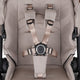 Carucior 2 in 1, Petite&Mars, Scout, Cu landou pliabil, Reversibil, Spatar si suport de picioare reglabile in 3 pozitii, Maner ajustabil, Cu accesorii, Pana la 22 kg, 0 luni+, Crem Cappuccino