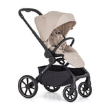 Carucior 2 in 1, Petite&Mars, Scout, Cu landou pliabil, Reversibil, Spatar si suport de picioare reglabile in 3 pozitii, Maner ajustabil, Cu accesorii, Pana la 22 kg, 0 luni+, Crem Cappuccino