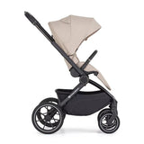 Carucior 2 in 1, Petite&Mars, Scout, Cu landou pliabil, Reversibil, Spatar si suport de picioare reglabile in 3 pozitii, Maner ajustabil, Cu accesorii, Pana la 22 kg, 0 luni+, Crem Cappuccino