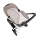 Carucior 2 in 1, Petite&Mars, Scout, Cu landou pliabil, Reversibil, Spatar si suport de picioare reglabile in 3 pozitii, Maner ajustabil, Cu accesorii, Pana la 22 kg, 0 luni+, Crem Cappuccino