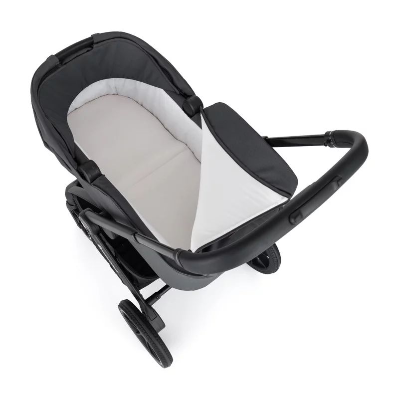 Carucior 2 in 1, Petite&Mars, Scout, Cu landou pliabil, Reversibil, Spatar si suport de picioare reglabile in 3 pozitii, Maner ajustabil, Cu accesorii, Pana la 22 kg, 0 luni+, Gri